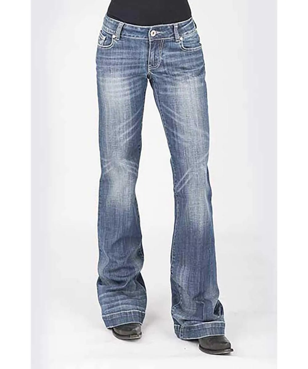 Stetson 214 Trouser Fit Bleached w/ X Pocket- Women's Jeans