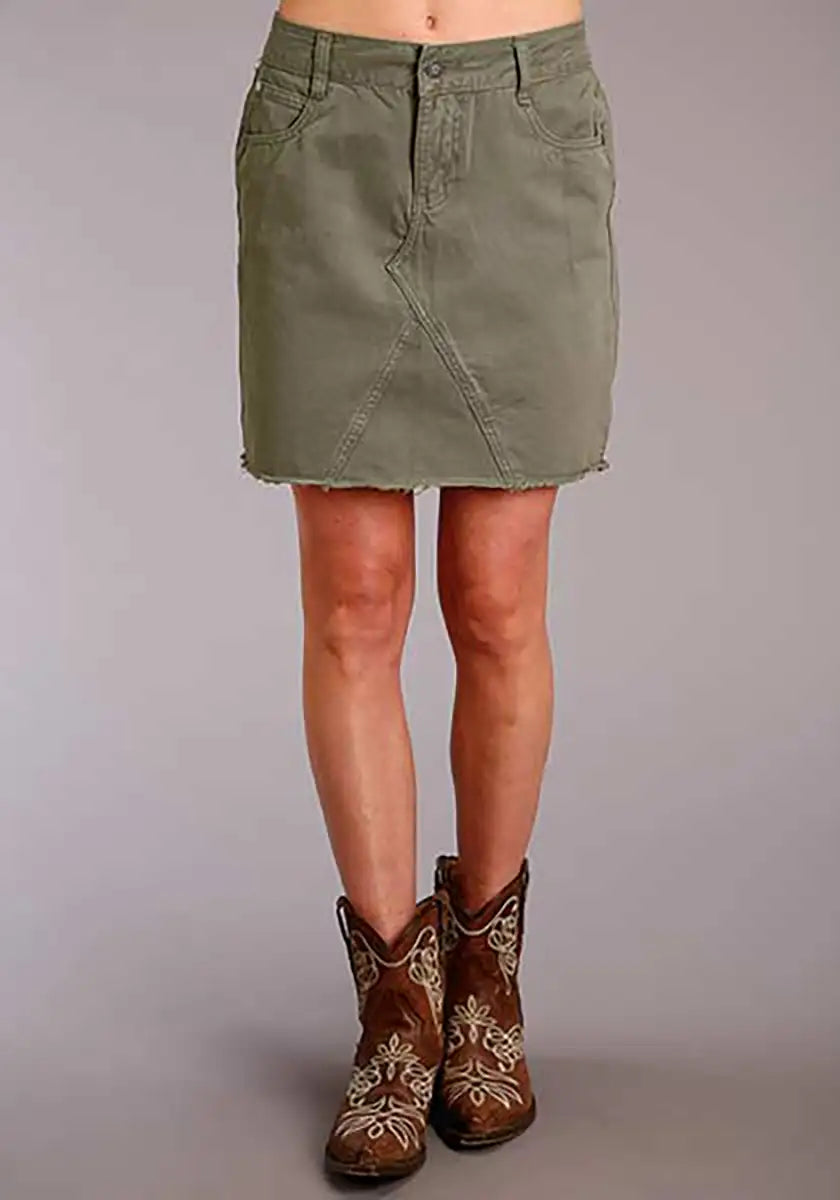 Stetson Denim Skirt (Green)  - Women's Skirt