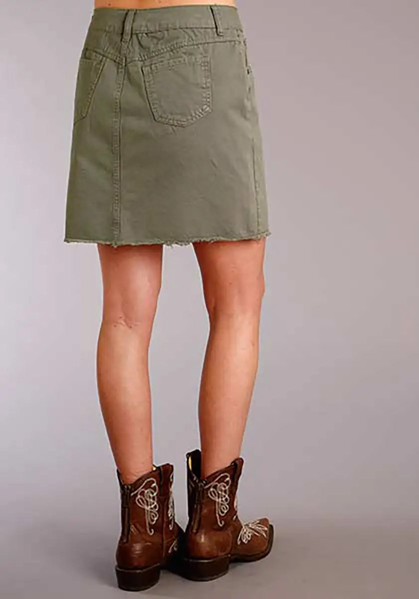 Stetson Denim Skirt (Green)  - Women's Skirt