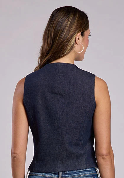 Stetson Embroidered Dark Rinse Denim - Women's Vest