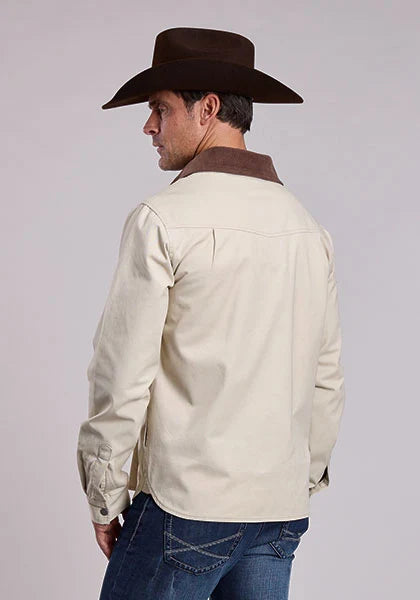 Stetson Lined Twill (Tan) - Men's Shirt Jacket