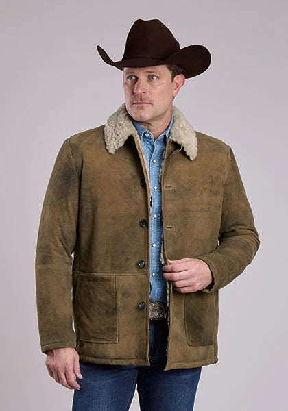 Stetson Novelty Solid Antique (Brown) - Men's Suede Jacket