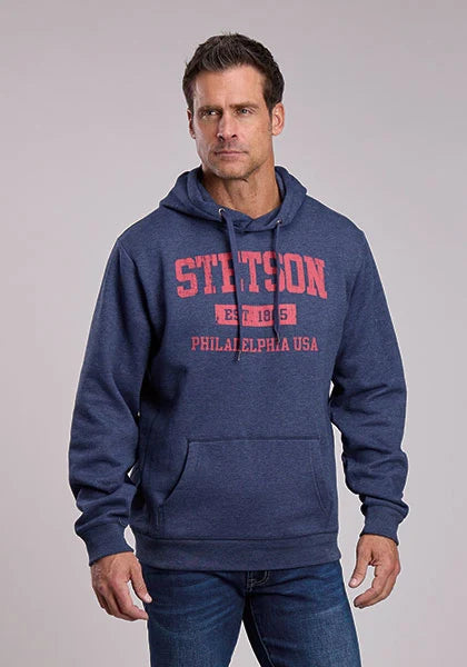 Stetson Red Philadelphia USA Logo (Blue) - Men's Hoodie Sweatshirt
