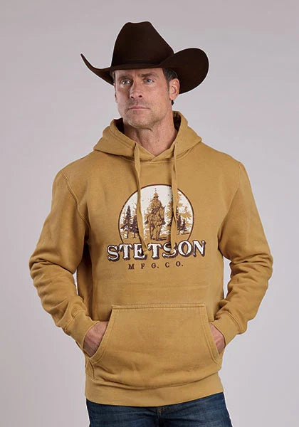Stetson Sun and Tree Logo (Yellow) - Men's Hoodie Sweatshirt