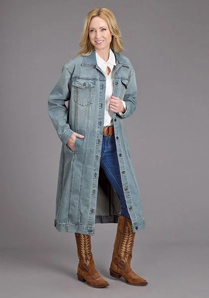 Stetson Stretch Maxi Length (Light Wash) - Women's Denim Jacket