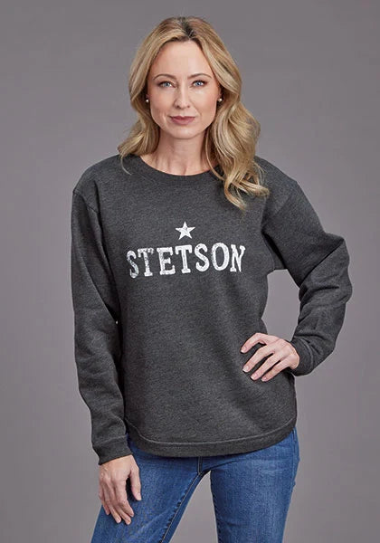 Stetson Star Logo (Grey) - Women's Hoodie Sweatshirt