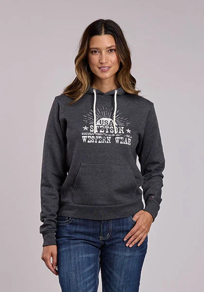 Stetson USA Sun Logo (Black) - Women's Hoodie Sweatshirt