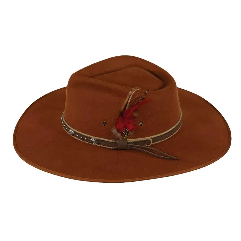Outback Swan - Wool Felt Wide Brim Outback Hat (Closeout)