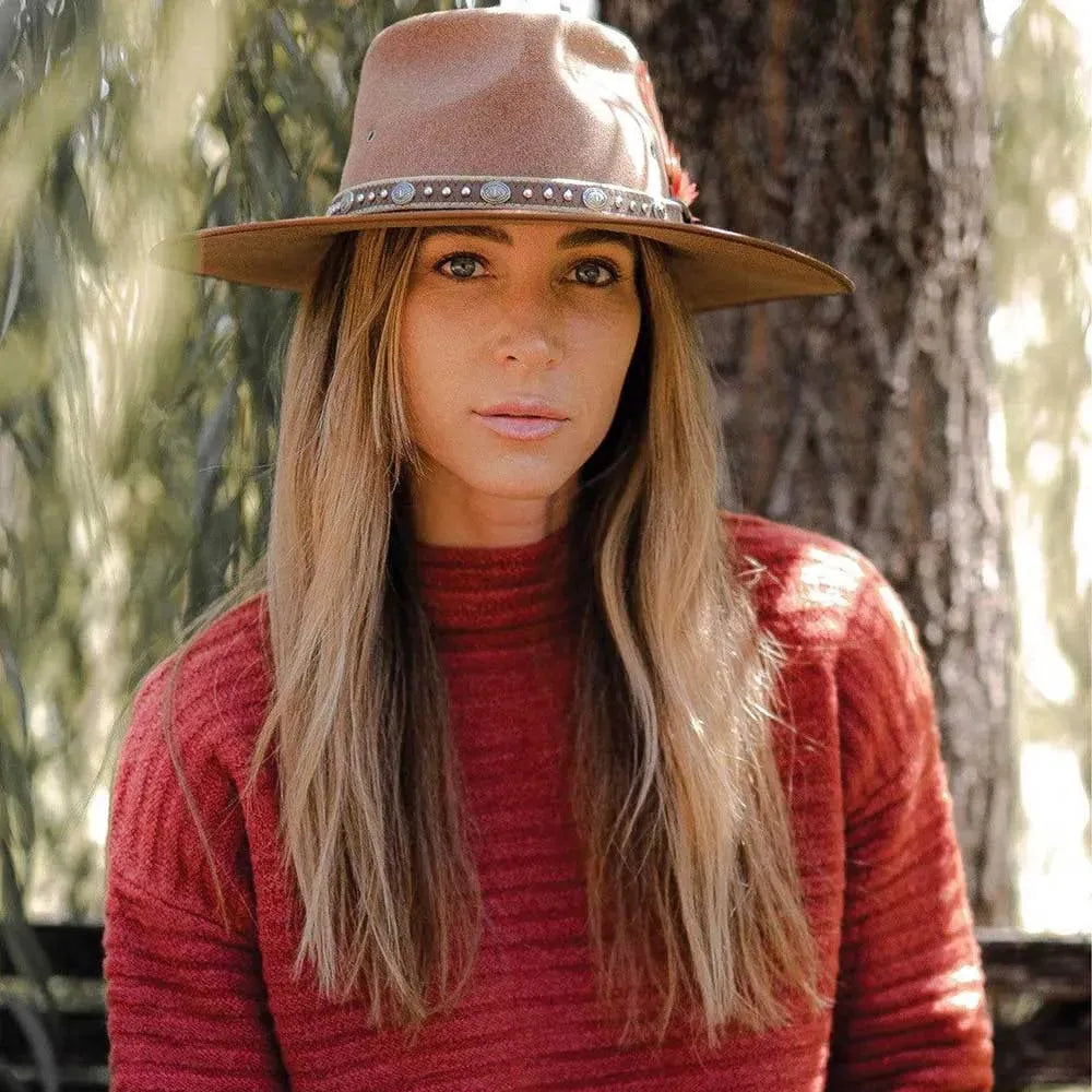 Outback Swan - Wool Felt Wide Brim Outback Hat (Closeout)