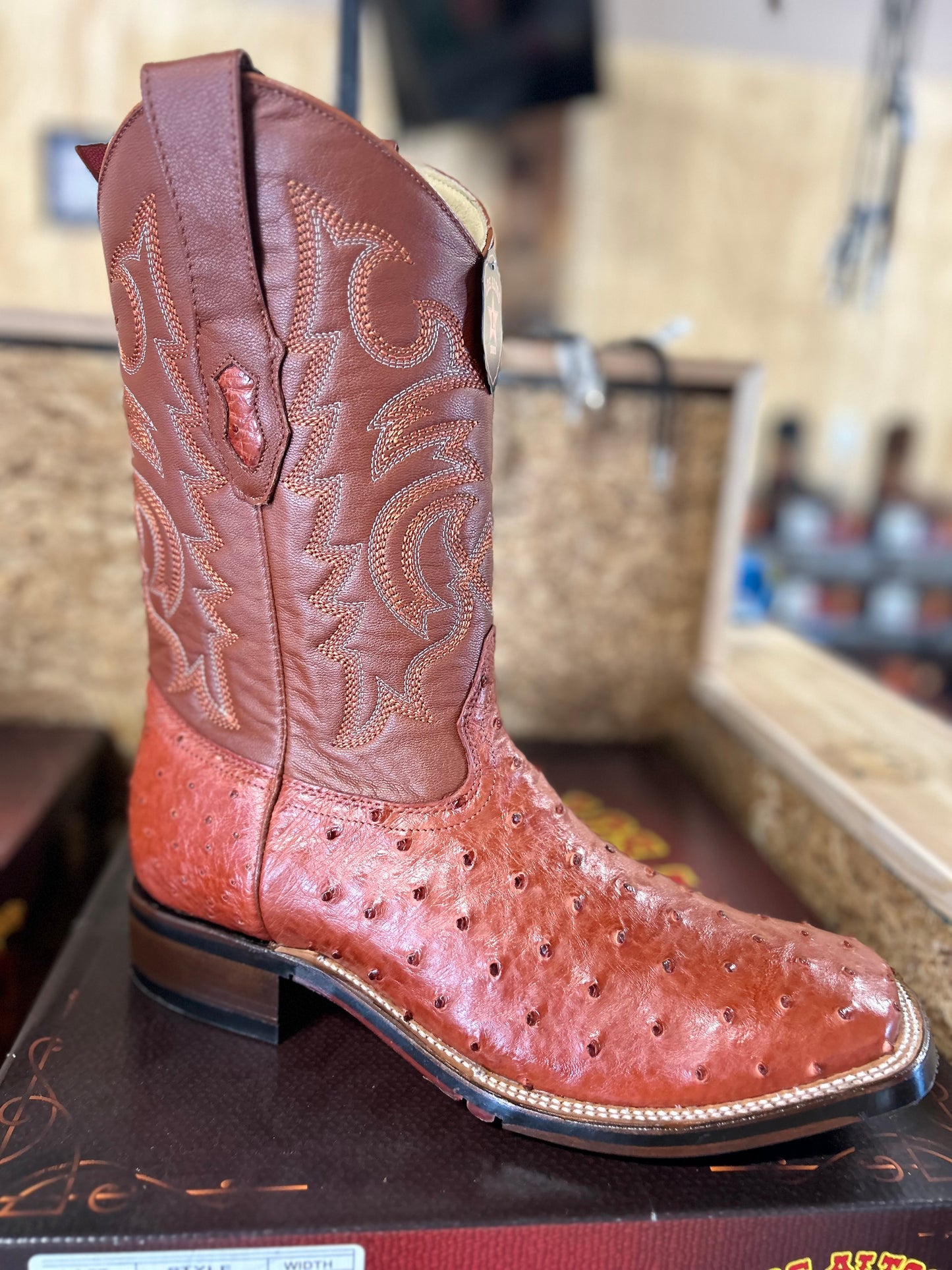 Los Altos Quilled Ostrich Boots