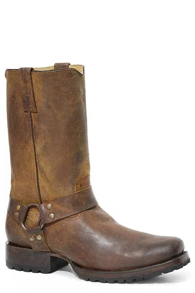 Stetson Heritage Harness (Brown) - Men's Biker Boot