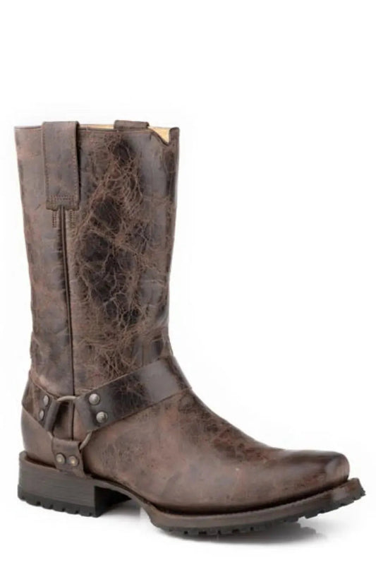 Stetson Range Roamer (Brown) - Men's Biker Boot