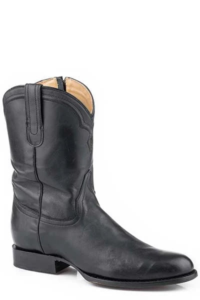 Stetson Rancher Zip Roper (Black) - Men's Cowboy Boot