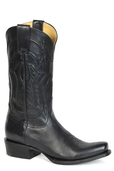 Stetson Garrett Cowboy Heel (Black) - Men's Cowboy Boot