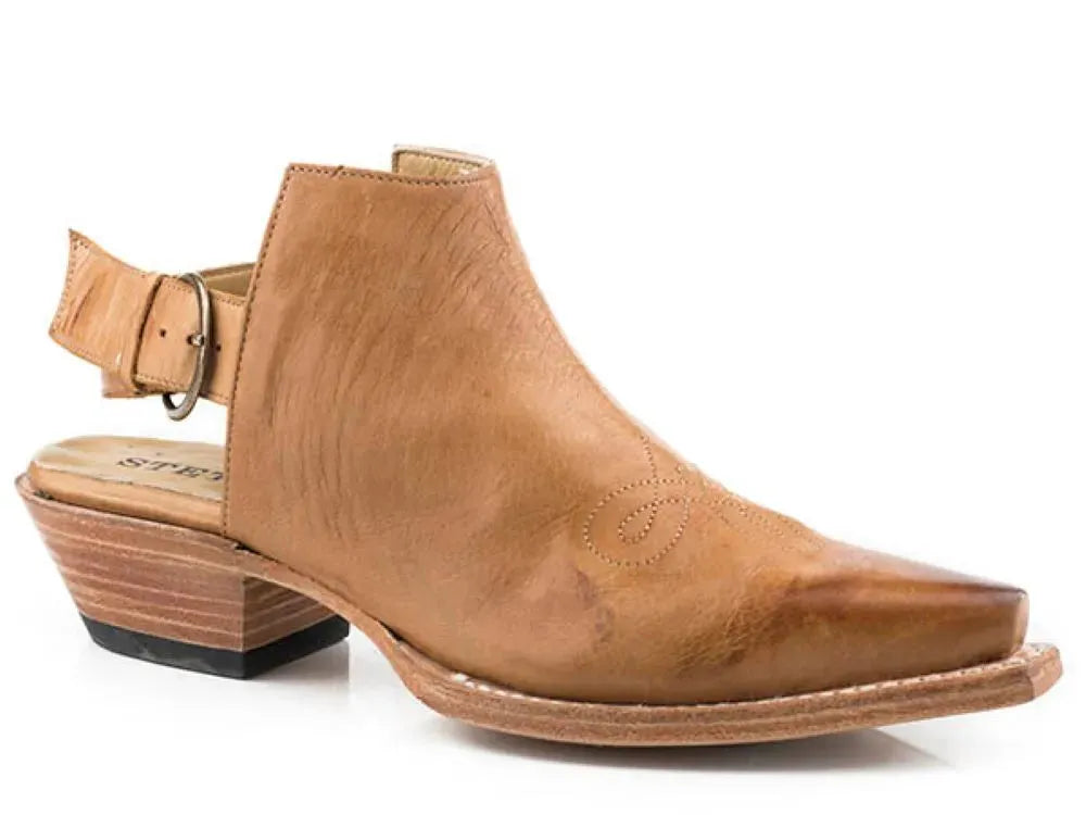 Stetson Grace (Tan) - Women's Leather Cowgirl Mule Boot (Closeout)