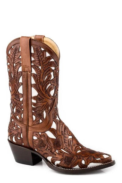 Stetson Abilene (Brown) - Women's Leather Cowgirl Boot