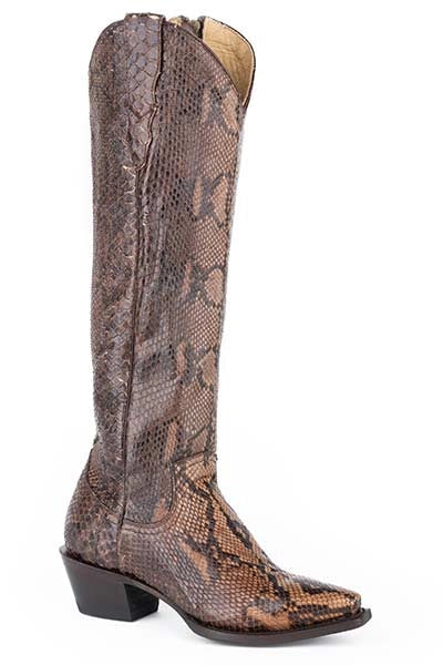 Stetson Yasmin (Brown) - Women's Python Leather Cowgirl Boot