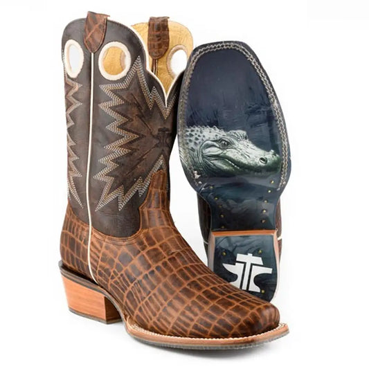Tin Haul Wild Croc/Crocodile Sole - Men's Leather Cowboy Boot