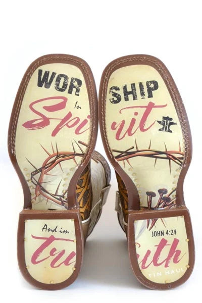 Tin Haul Cross & Thorns - Men's Leather Cowboy Boot