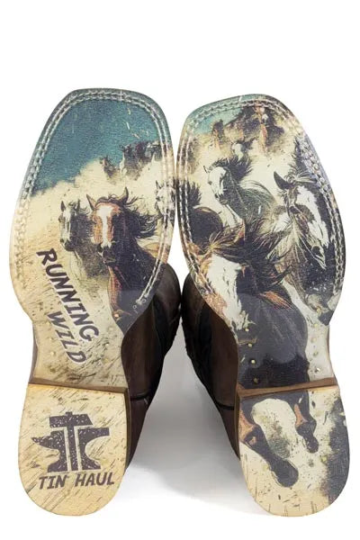 Tin Haul Blocks - Men's Leather Cowboy Boot