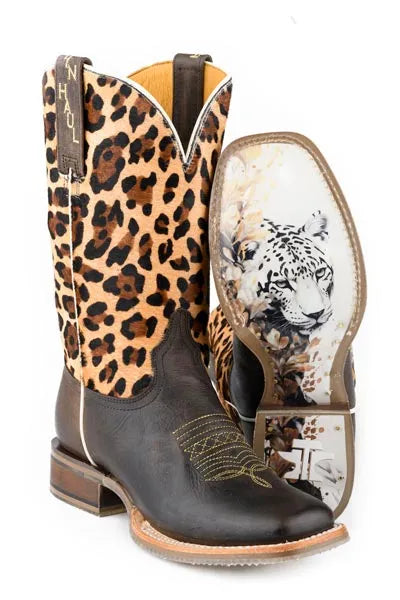 Tin Haul Wild Cat - Women's Leather Cowgirl Boot