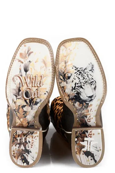 Tin Haul Wild Cat - Women's Leather Cowgirl Boot