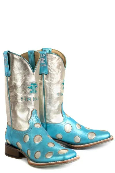 Tin Haul Polka Dot Diva - Women's Leather Cowgirl Boot