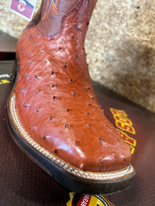 Los Altos Quilled Ostrich Boots