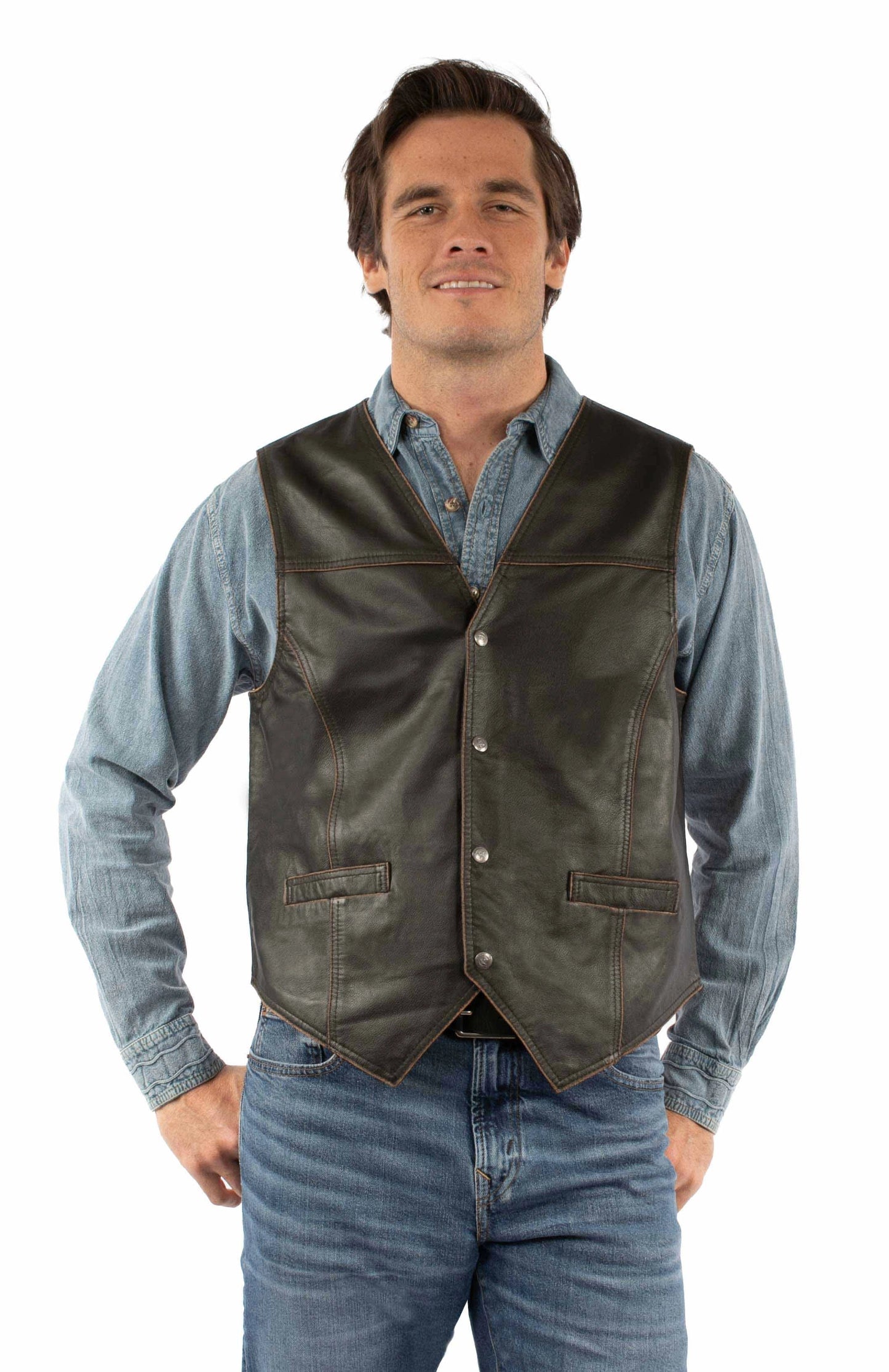 Scully Clint (2111 Leather) – Men's Vest