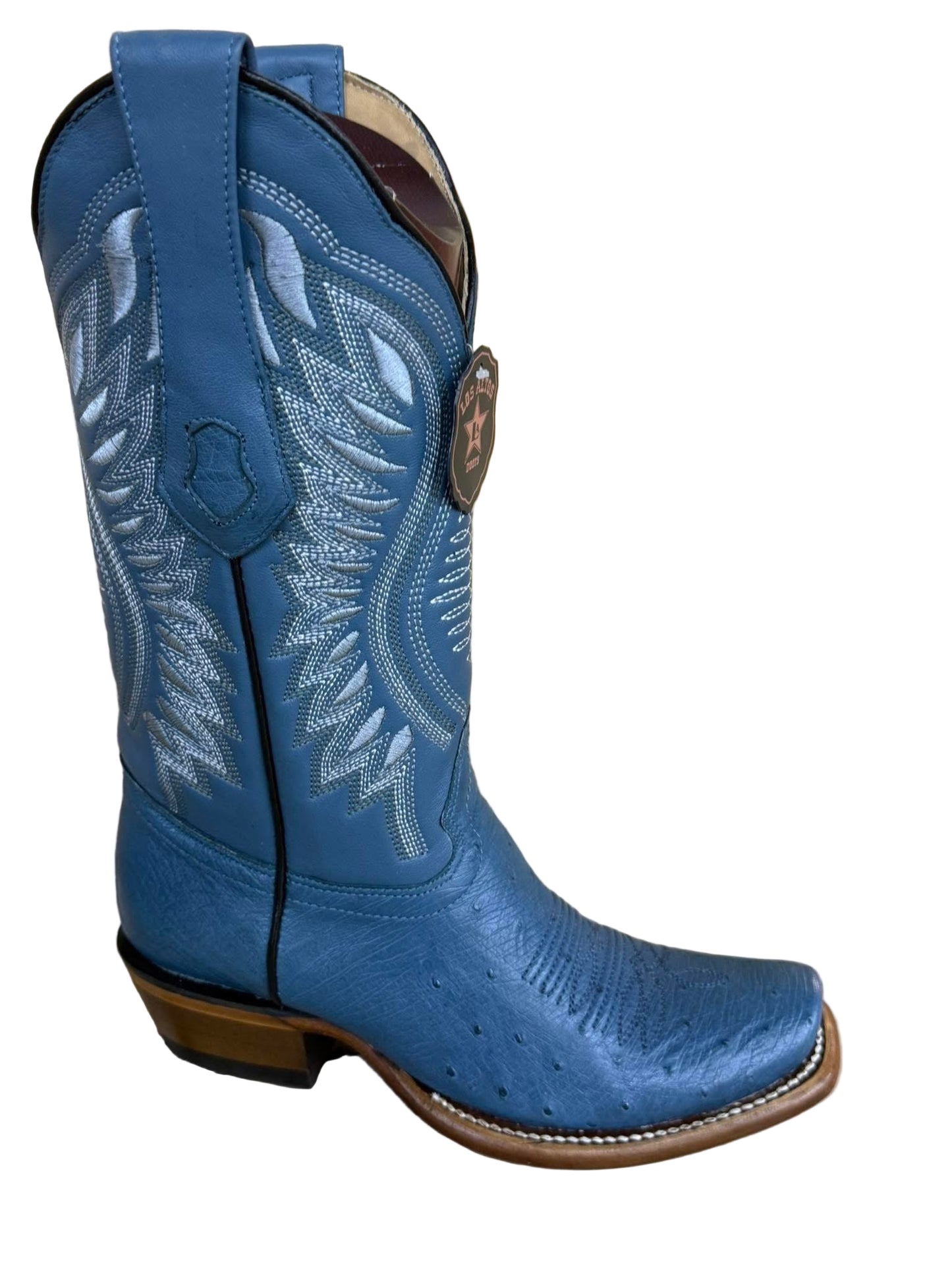 Custom Exotic Los Altos Blue Jean Smooth Ostrich Dubai Toe Cowgirl Boots