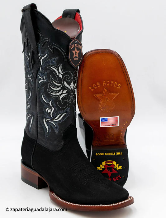 Los Altos Black Suede Women’s Cowgirl Boot