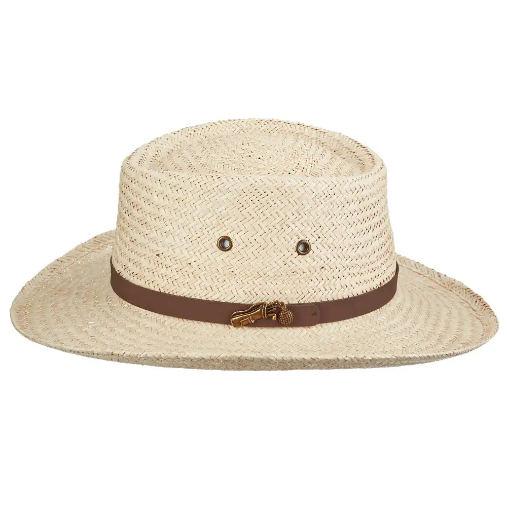 Scala Bunker - Palm Straw Gambler Hat