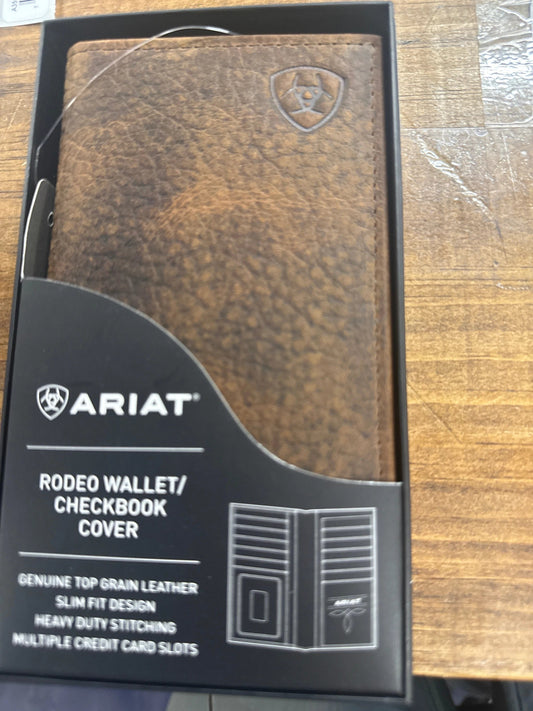 Ariat Brown Rodeo Wallet Western Style Card Holder for Everyday Use Travel Easy Access by Wild West Outfitters