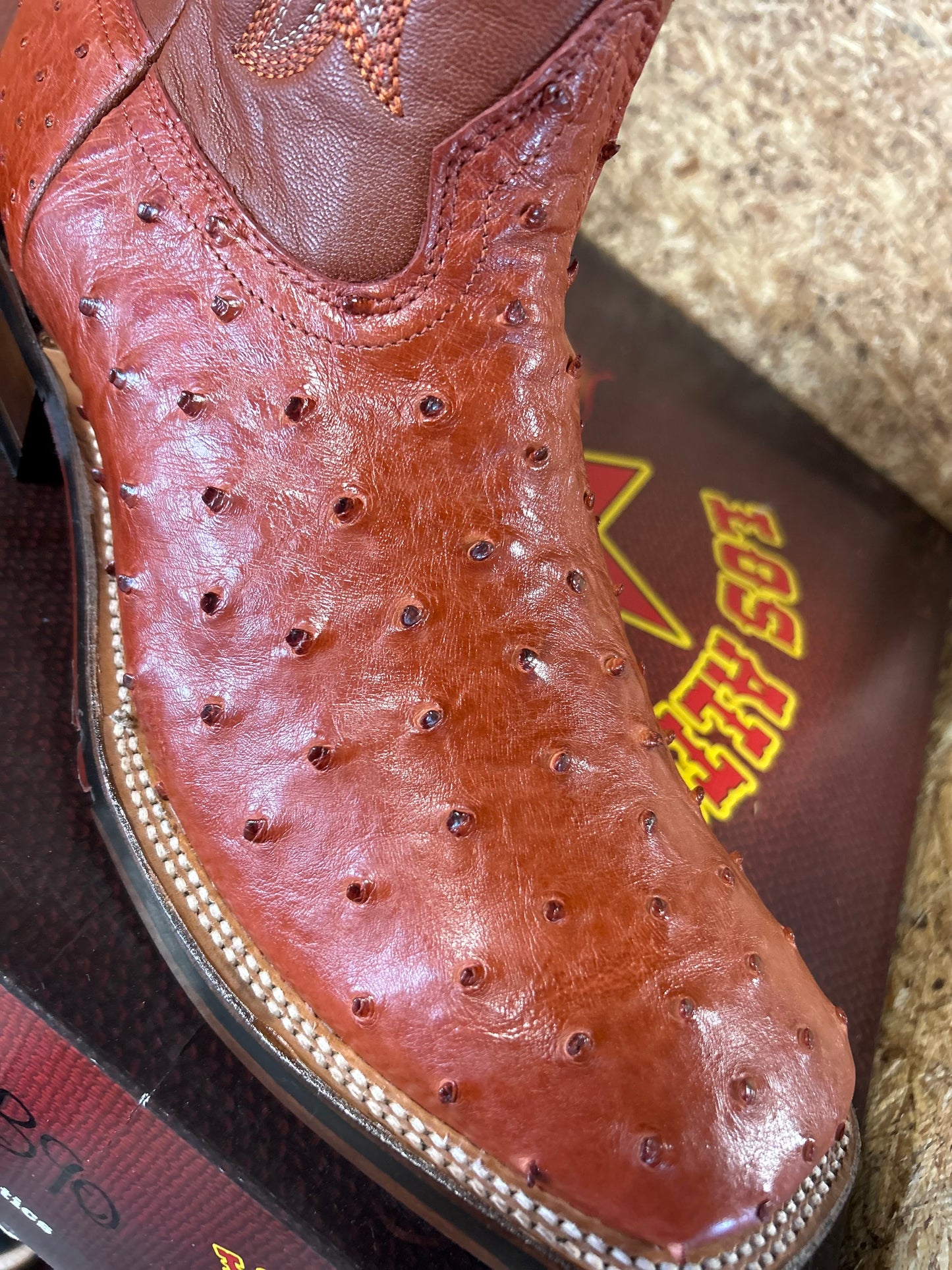 Los Altos Quilled Ostrich Boots