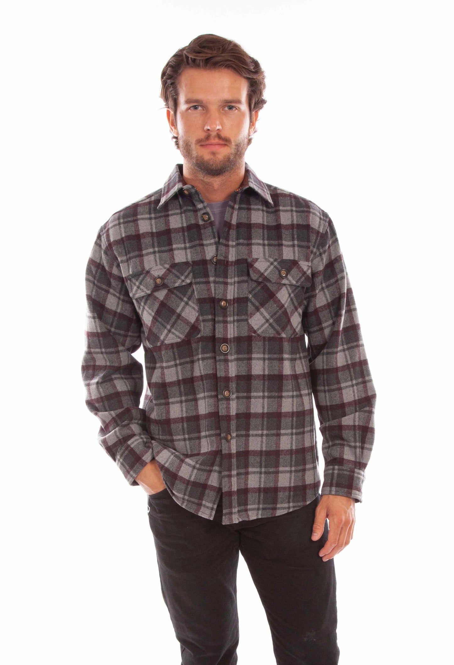 Scully Ironwood - Men's Western Wool Flannel Shirt