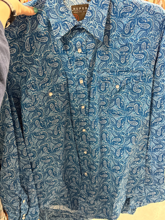 Roper Denim Paisley Men’s Shirt