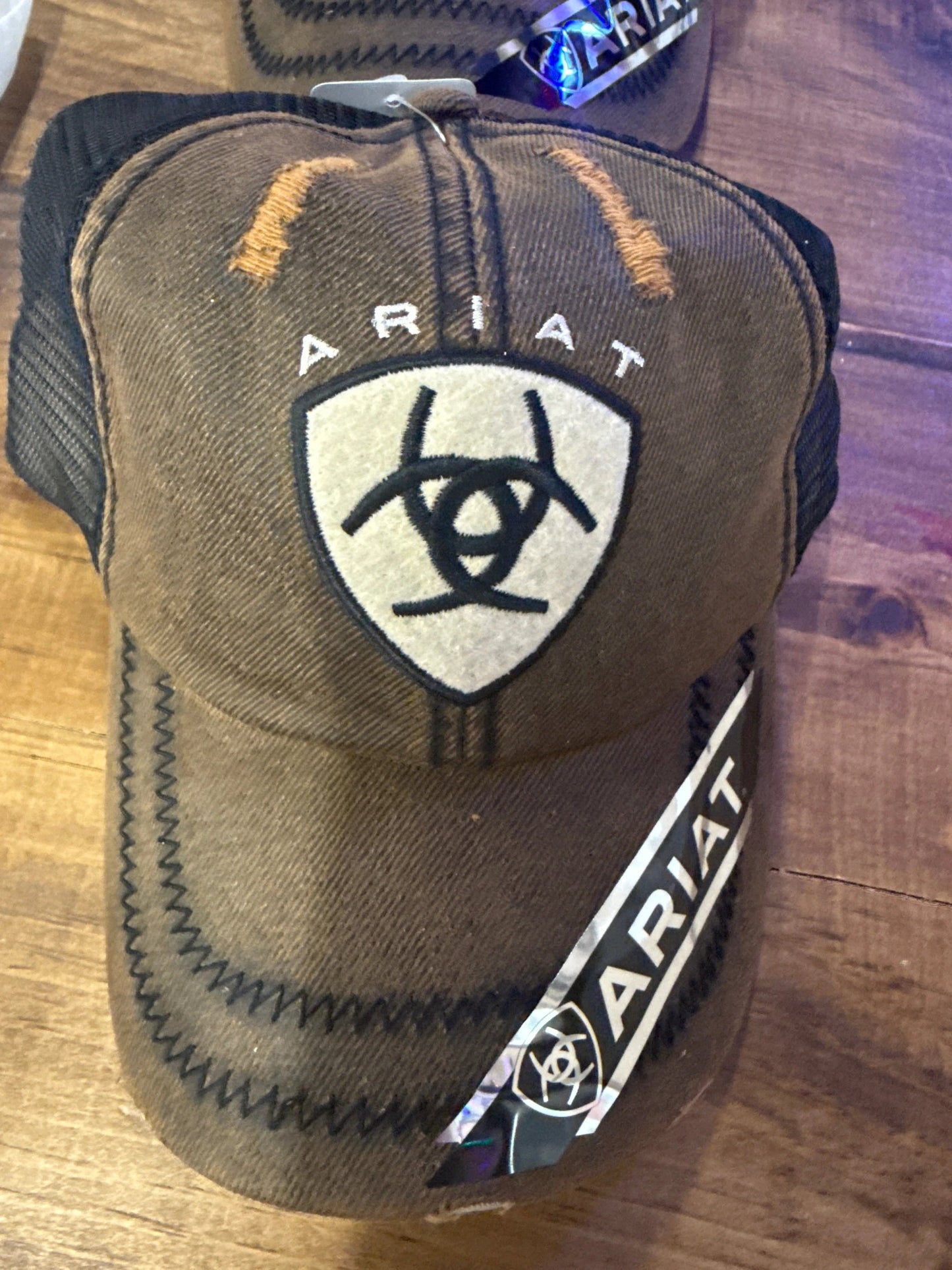 Ariat Brown Hat For Men And Women Premium Western Cowboy Style Sun Hat With Wide Brim by Wild West Outfitters
