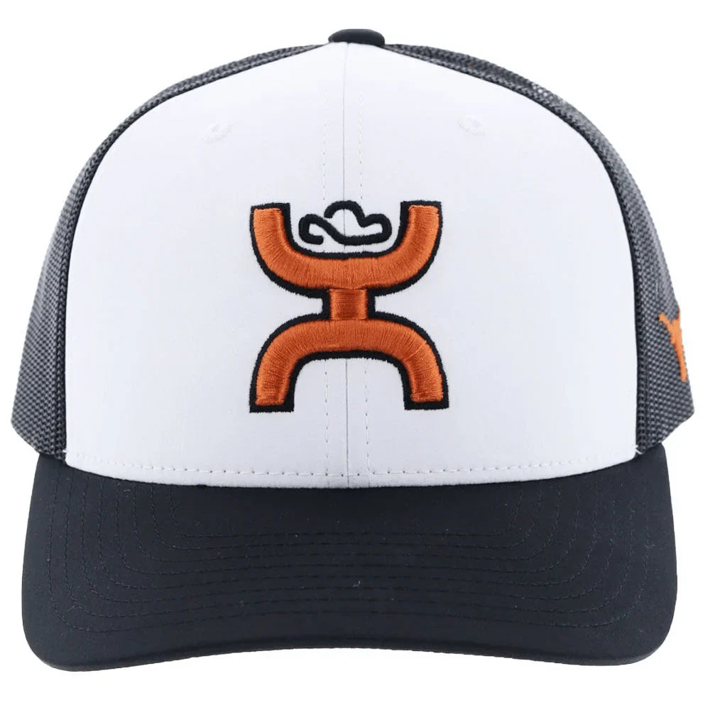 HOOey University of Texas Longhorns (Black/White/ Burnt Orange) - Trucker Cap