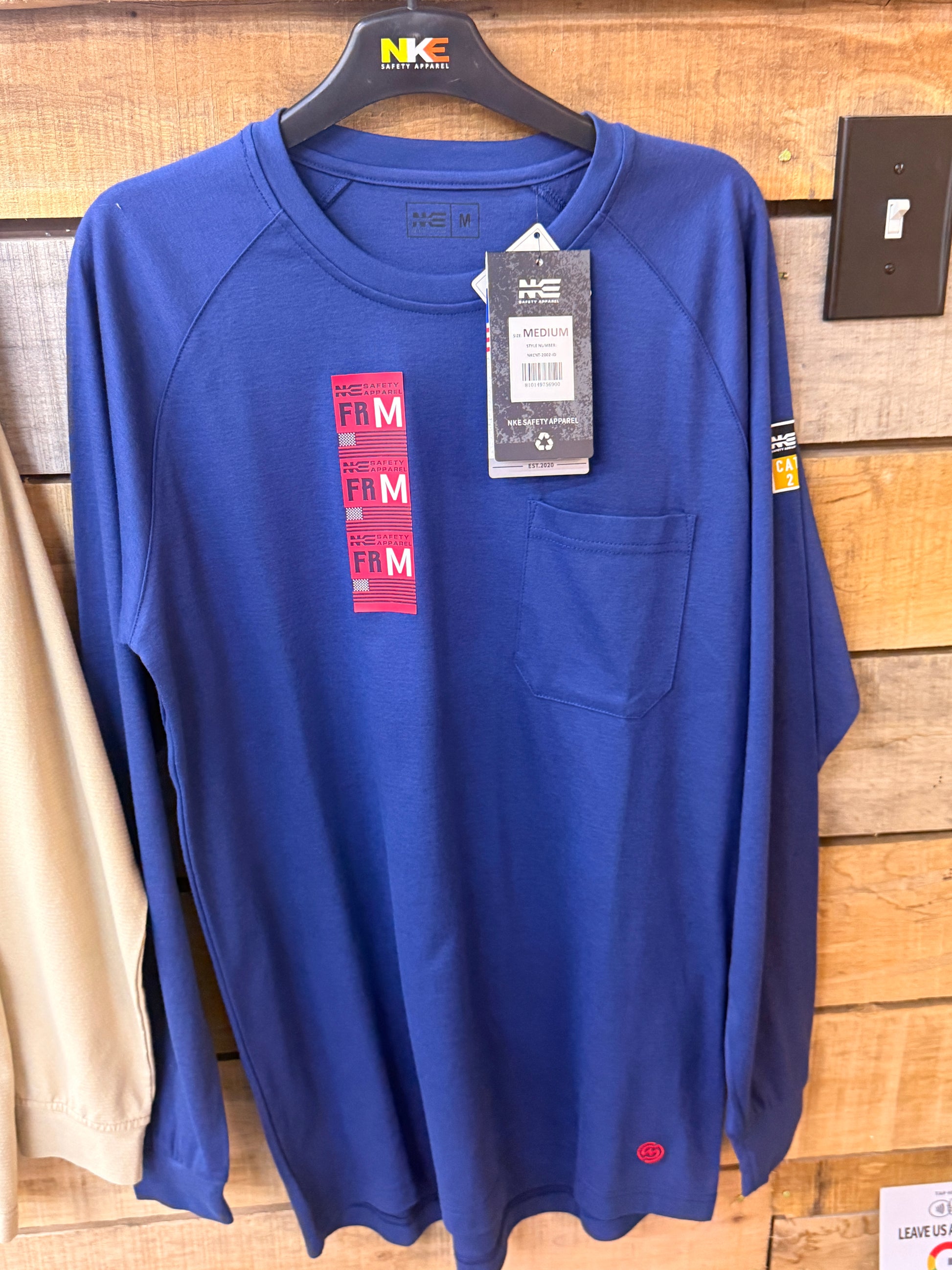 NKE Cat 2 Arc Flash Long Sleeve Fire Resistant Shirt for Electrical PPE and Industrial Safety by Wild West Outfitters