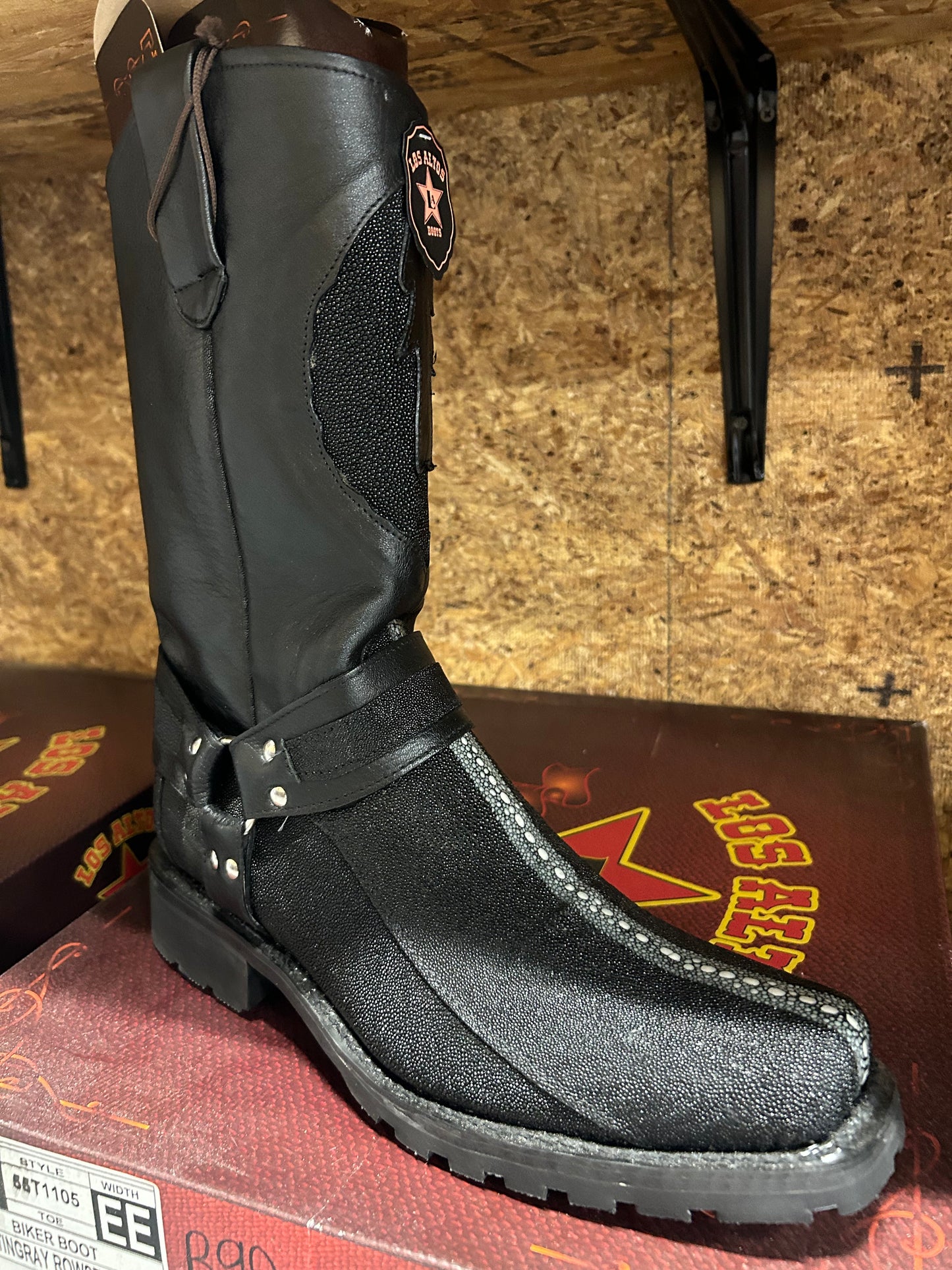 Exotic Los Altos Stingray Rowstone Biker Boots