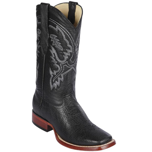 Los Altos Black Bull Shoulder Men's Cowboy Boots