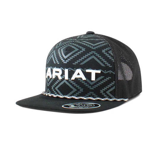 ARIAT Aztec Rope (Black/Grey) - Trucker Cap
