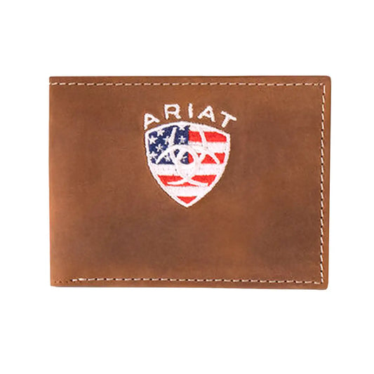 Ariat American Flag Shield - Men's Bifold Wallet