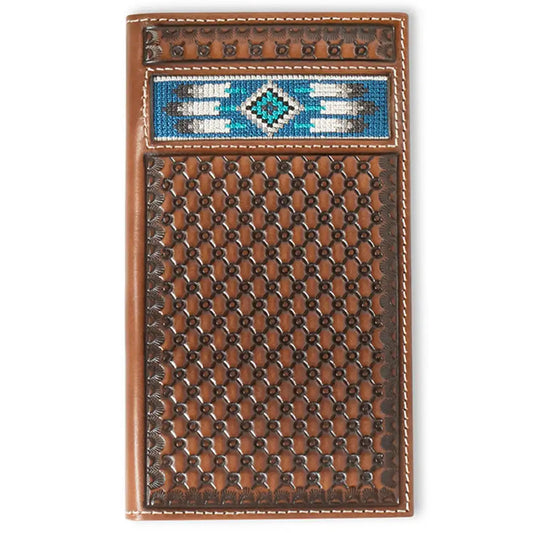 Ariat Embroidered Southwest Inlay - Men's Rodeo Wallet