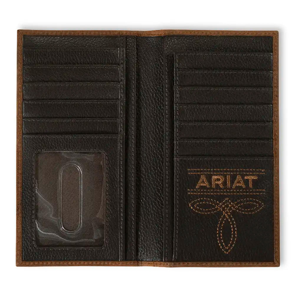 Ariat Brown Brindle Calf Hair - Men's Rodeo Wallet