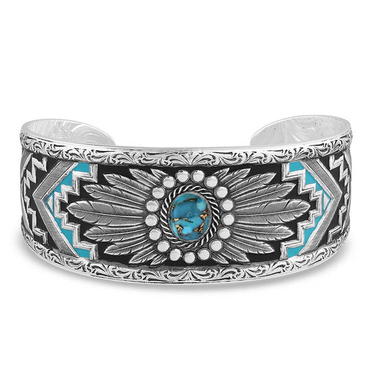 Montana Silversmiths Blue Spring Turquoise Cuff