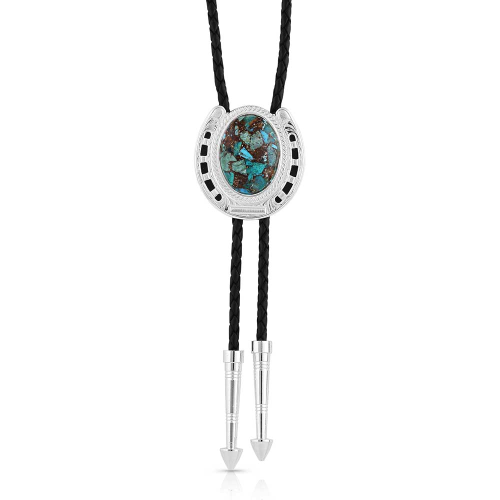 Montana Silversmith Horseshoe Turquoise Bolo