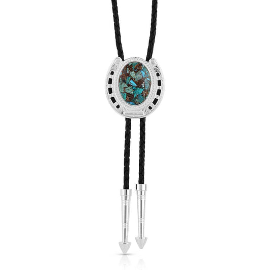 Montana Silversmith Horseshoe Turquoise Bolo