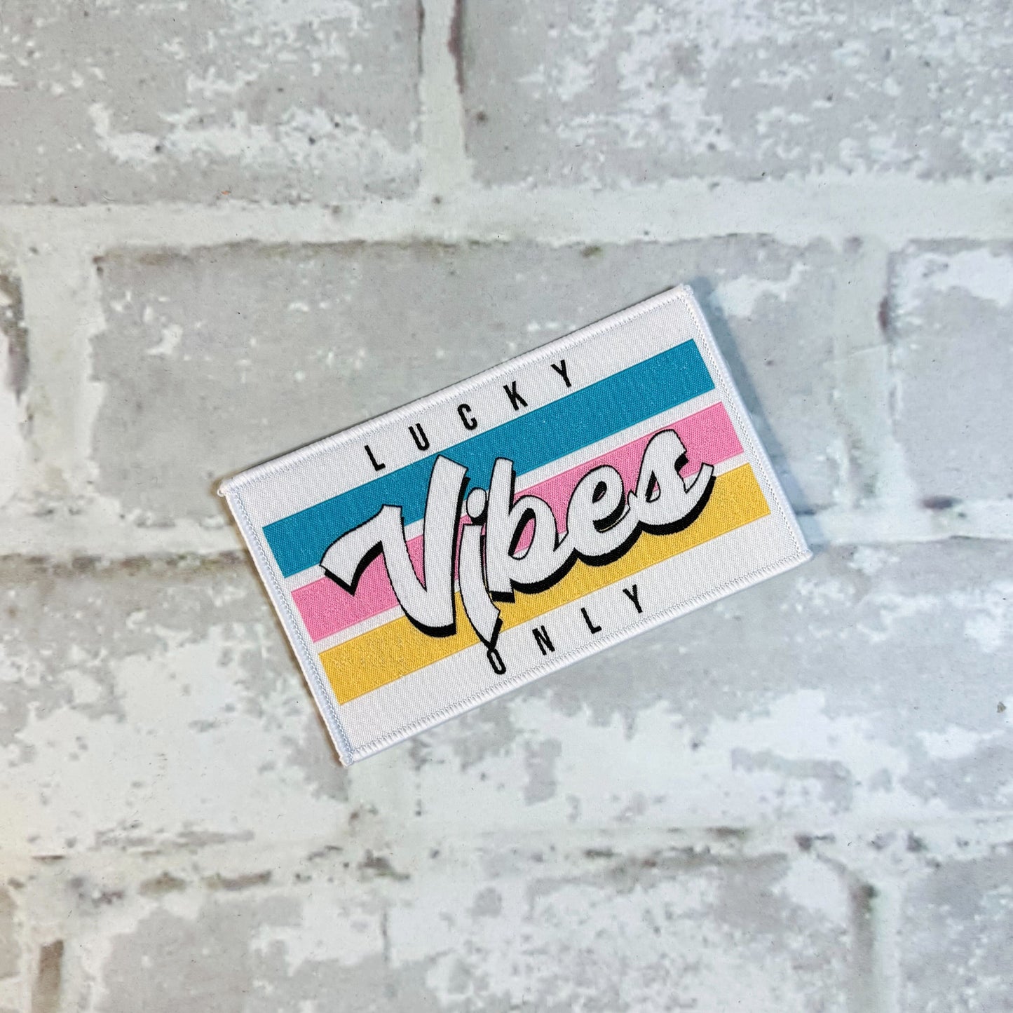 Big Lucky Vibes Only Iron-on Patch