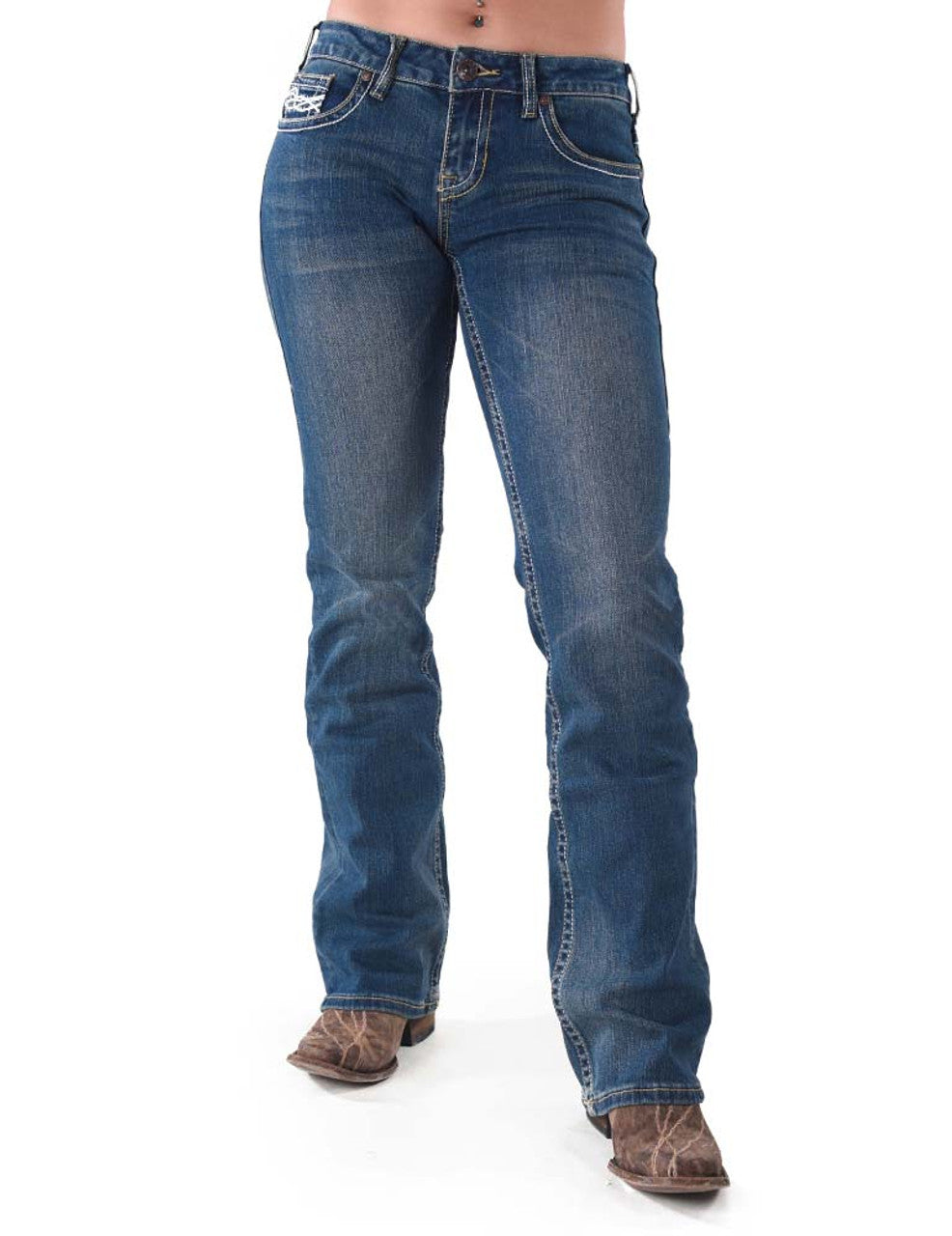 Cowgirl Tuff Women's/ Girls Jeans Don't Fence Me In